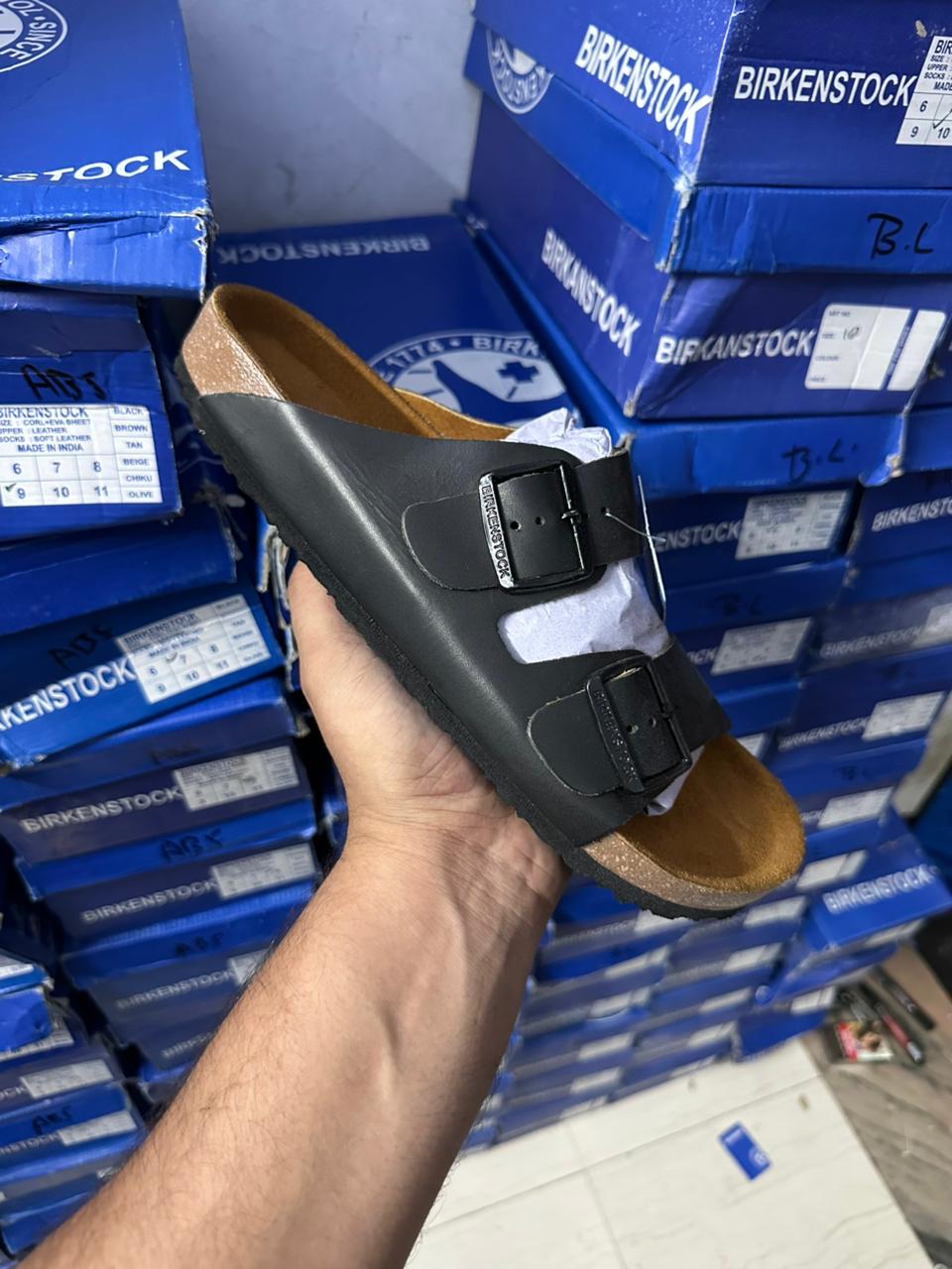 BIRKENSTOCK ARIZONA BLACK LEATHER