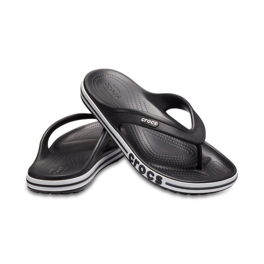 CROCS BAYABAND WHITE SLIPPER BLACK