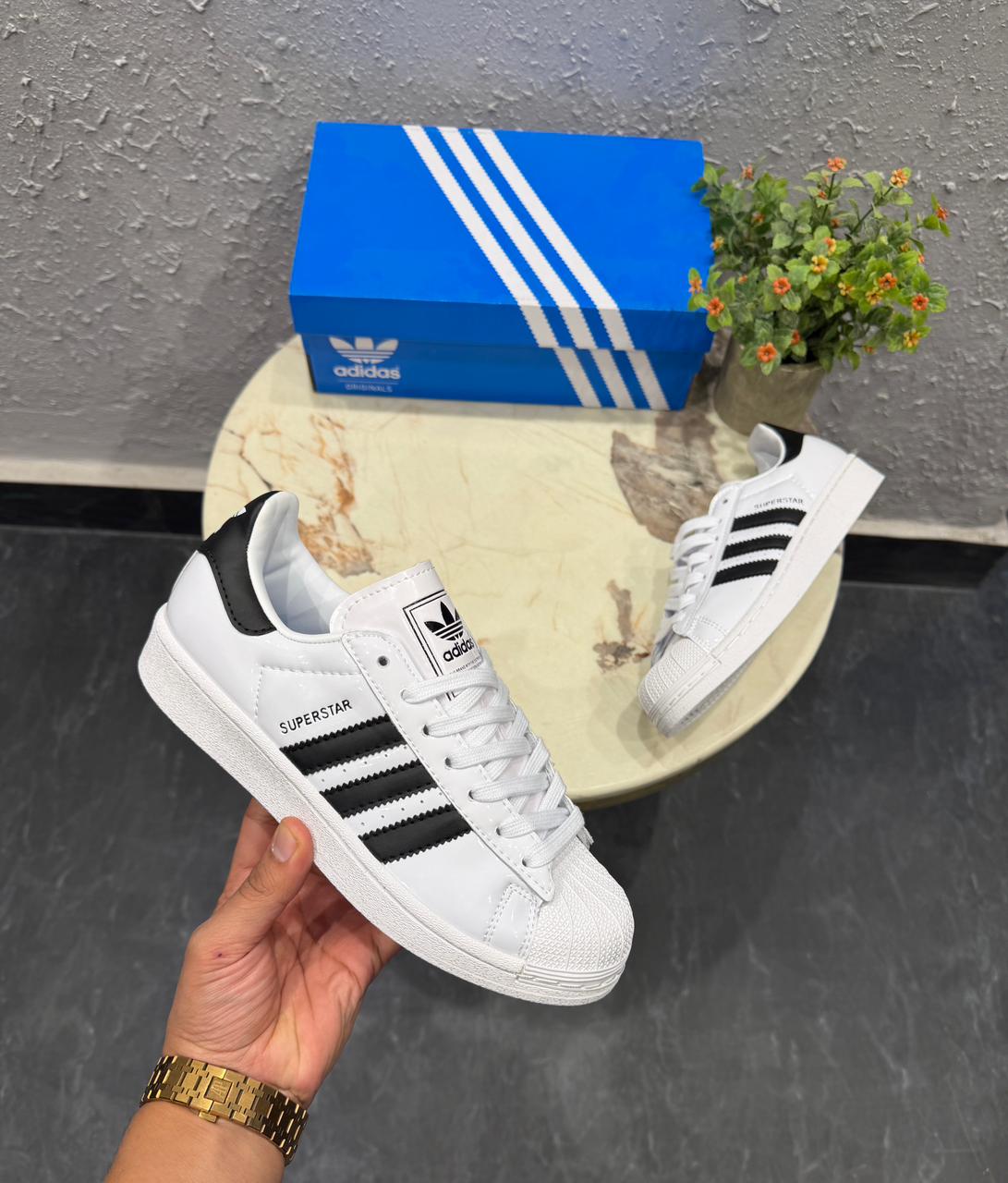 ADIDAS ORIGINAL SUPERSTAR ATMOS BLACK PATENT