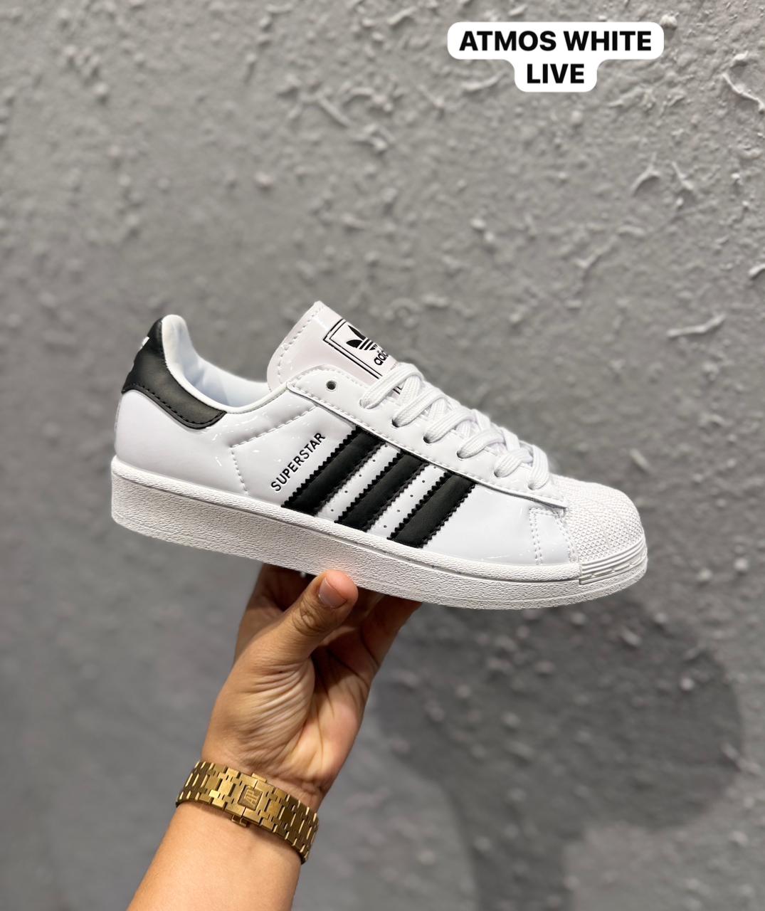 ADIDAS ORIGINAL SUPERSTAR ATMOS BLACK PATENT