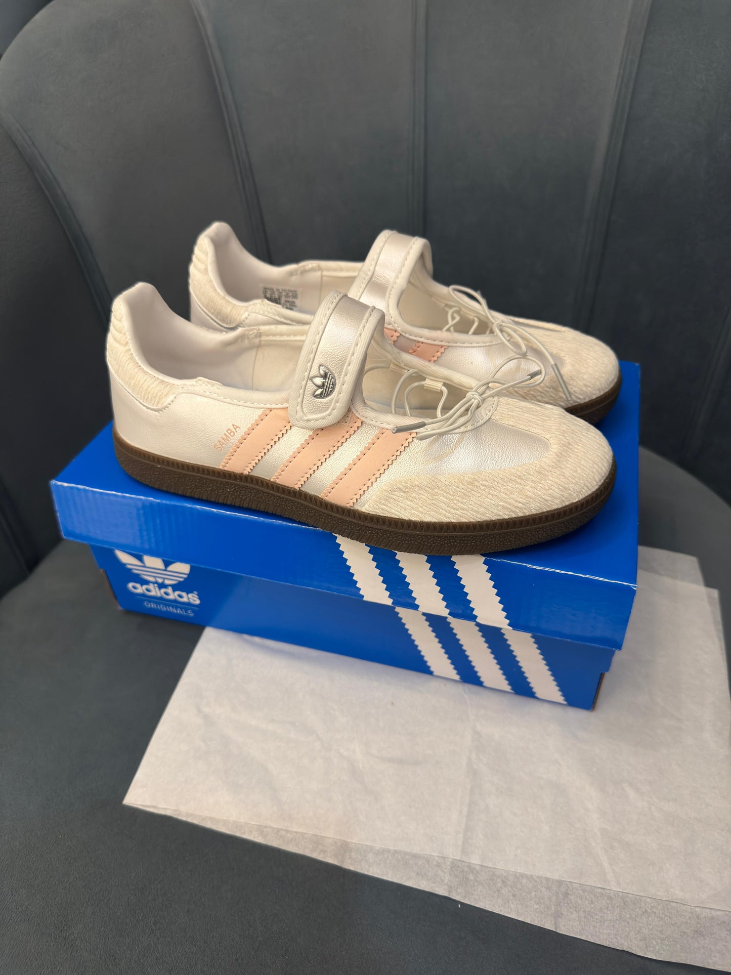 ADIDAS ORIGINALS SAMBA JANE WHITE PINK BALLET