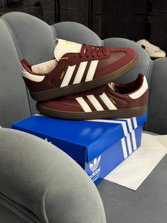 ADIDAS ORIGINALS SAMBA CHERRY WHITE STRIPES
