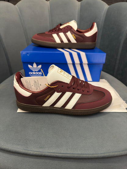 ADIDAS ORIGINALS SAMBA CHERRY WHITE STRIPES