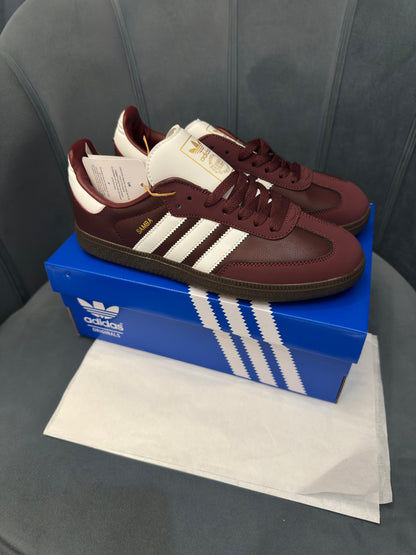 ADIDAS ORIGINALS SAMBA CHERRY WHITE STRIPES