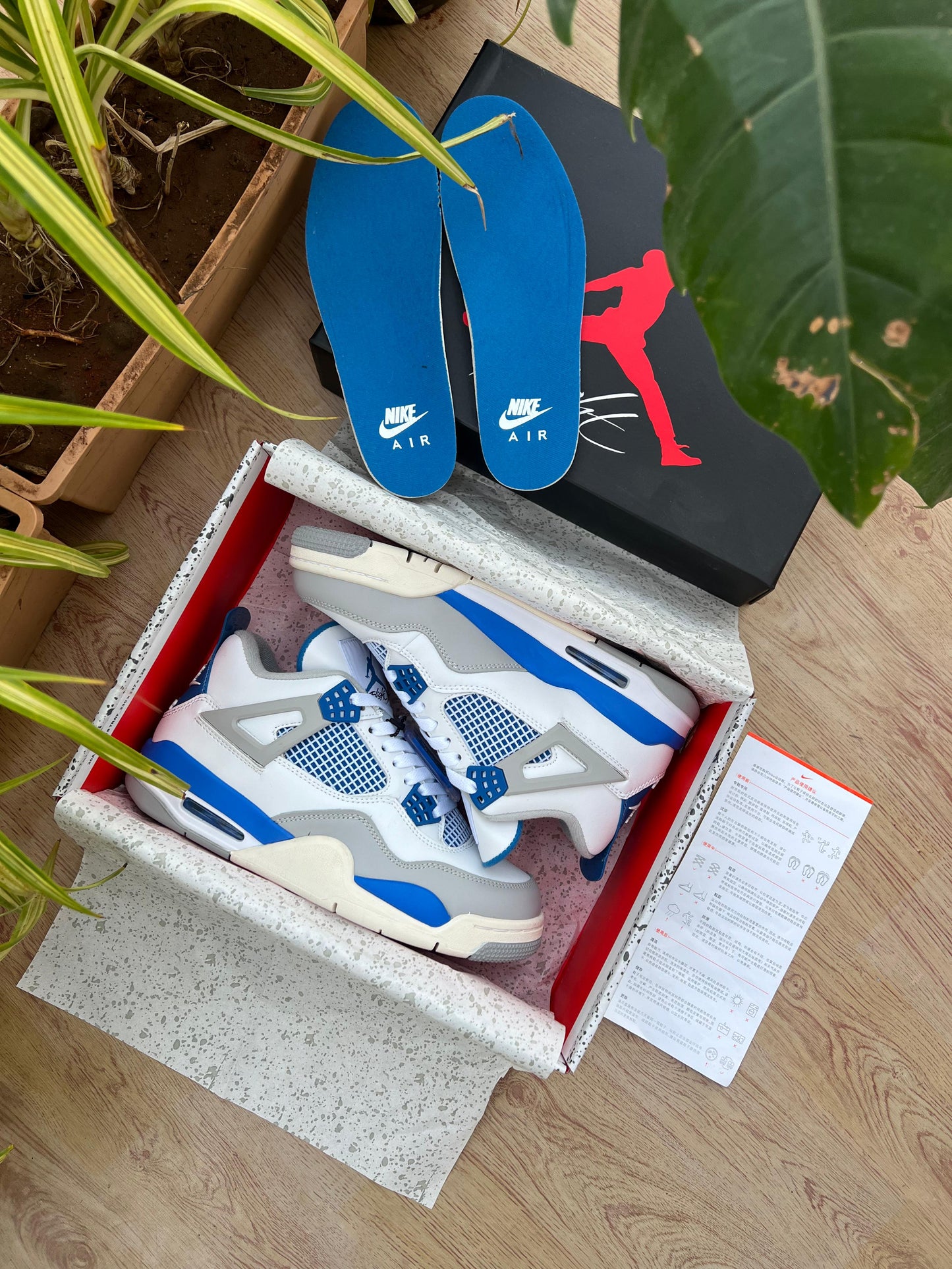 AIR JORDAN RETRO 4 MILITARY BLUE SEMI UA