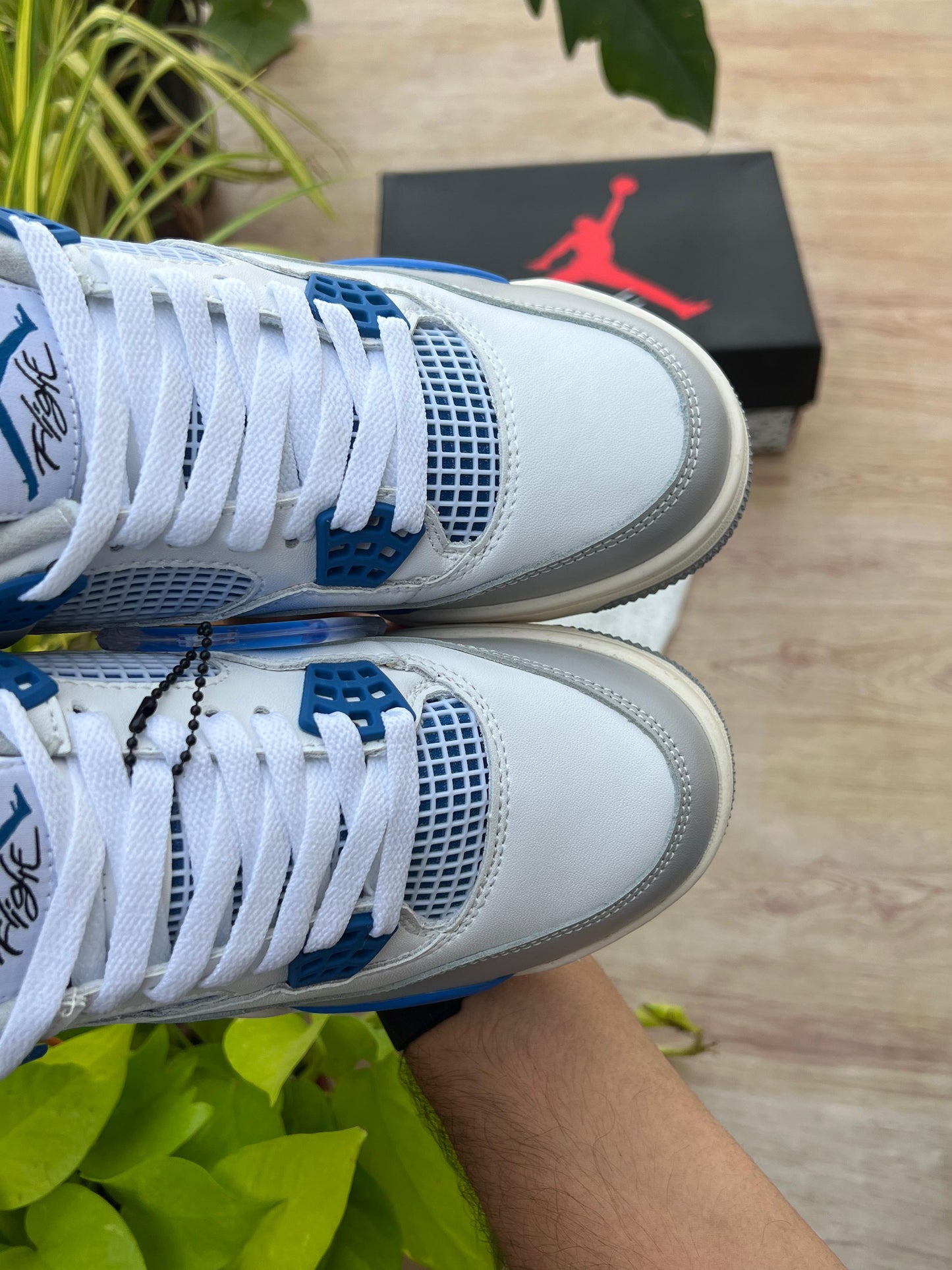 AIR JORDAN RETRO 4 MILITARY BLUE SEMI UA