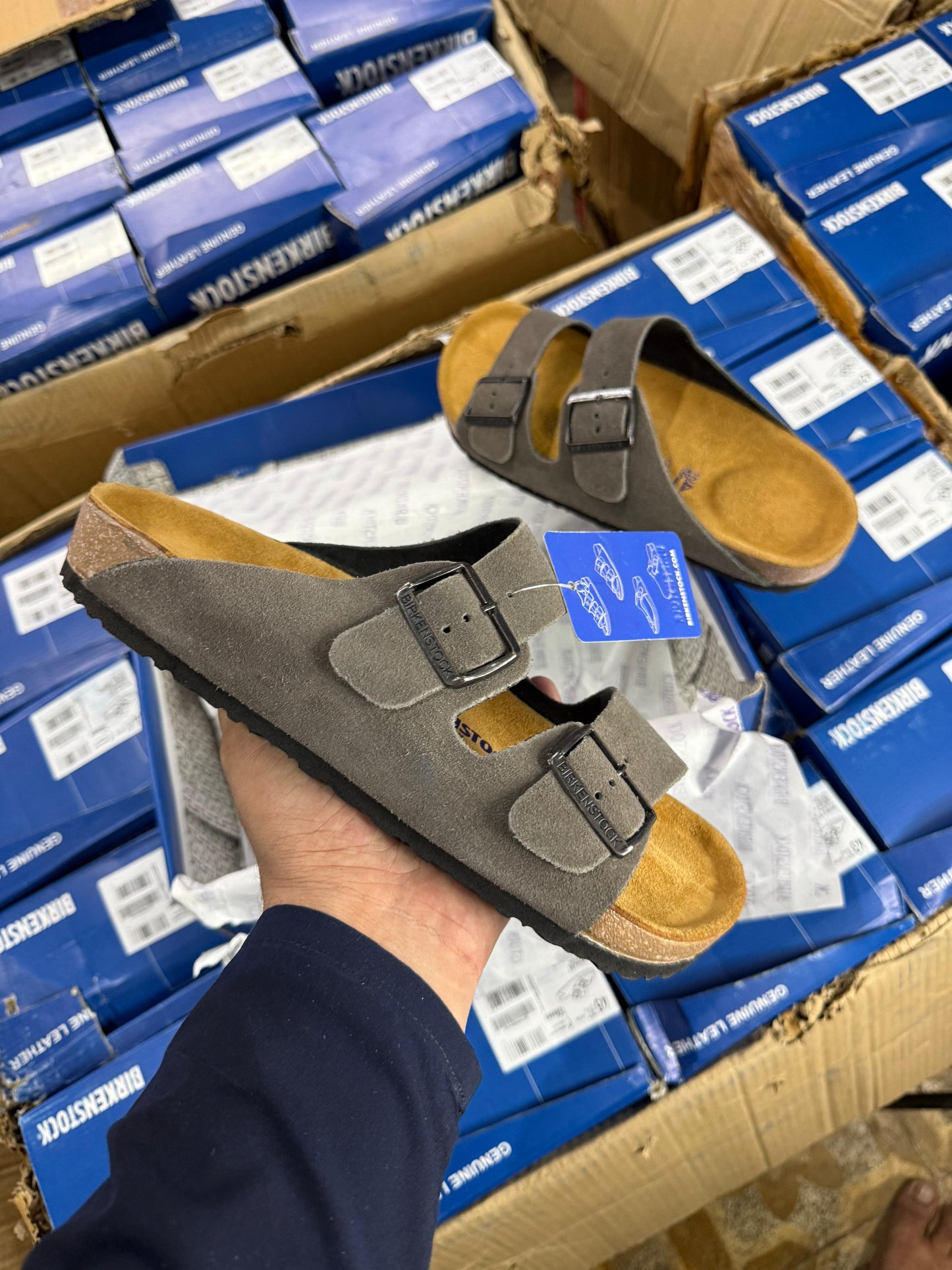 BIRKENSTOCK ARIZONA GREY SUEDE