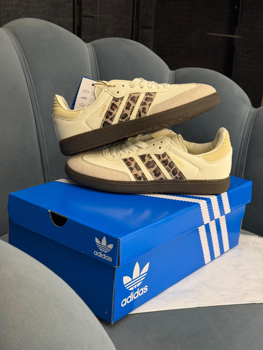 ADIDAS ORIGINALS SAMBA CREAM LEOPERD STRIPES
