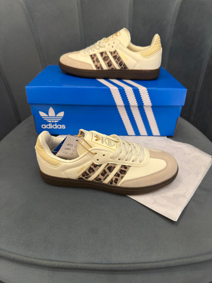ADIDAS ORIGINALS SAMBA CREAM LEOPERD STRIPES