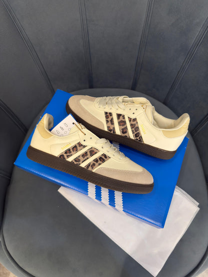ADIDAS ORIGINALS SAMBA CREAM LEOPERD STRIPES