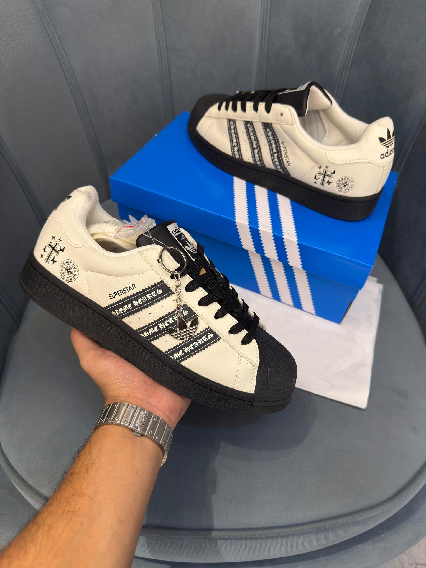 ADIDAS ORIGINAL SUPERSTAR HEART CHROME
