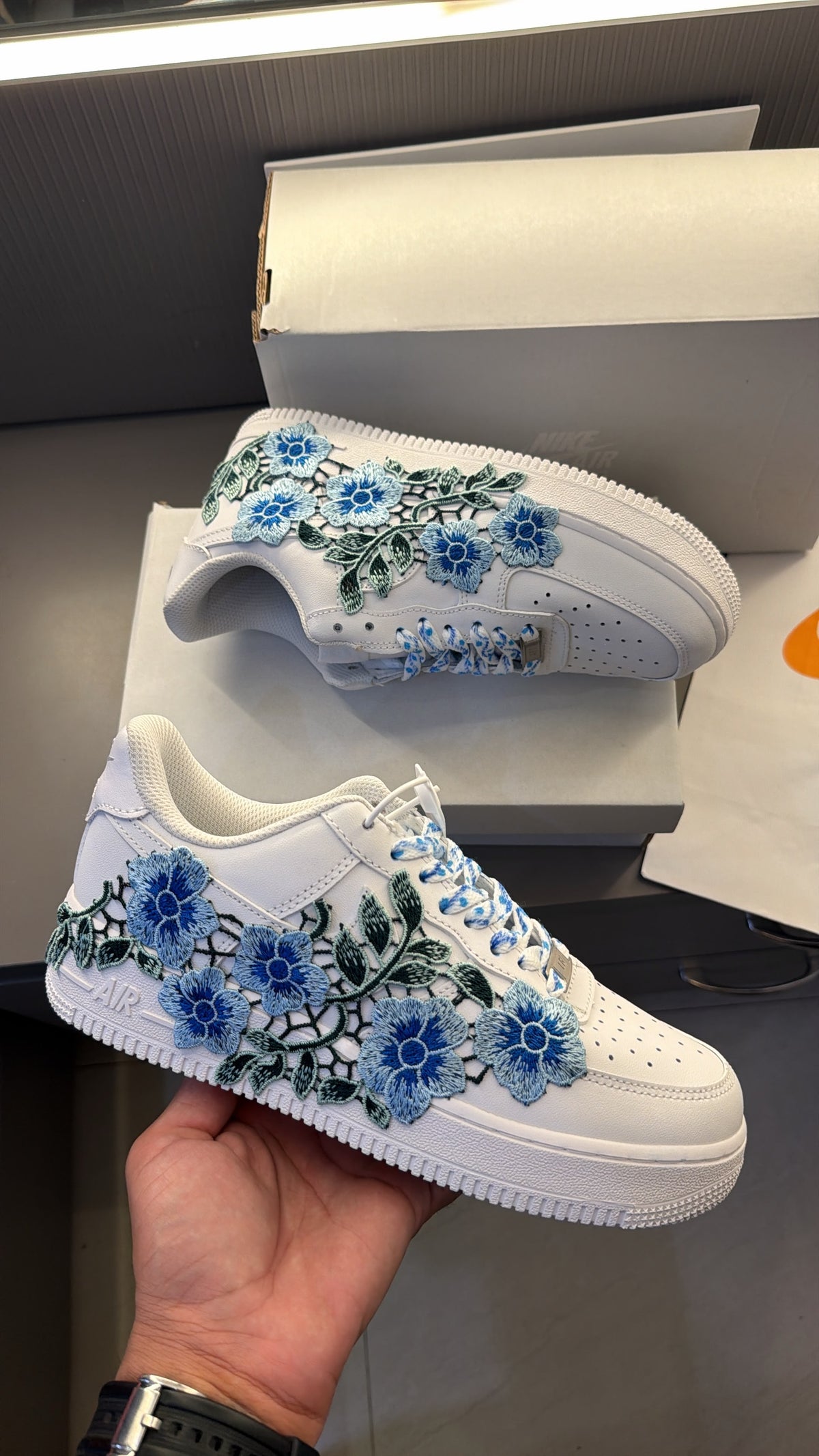 NIKE AIRFORCE ONE FLOWERS CUSTOMIZED
