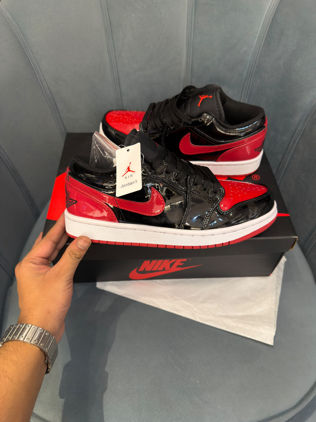 AIR JORDAN 1 LOW PATENT BRED
